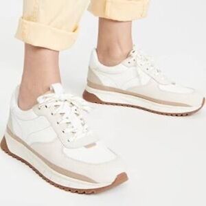 Madewell Kickoff Trainer Everyday Cloud Sneakers in Neutral Leather Size 6.5